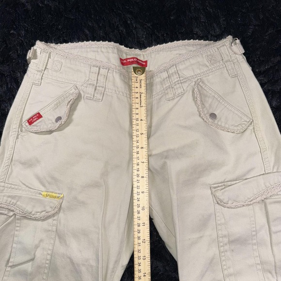 US Polo Assn Pants Womens 7/8 Cargo Utility Pockets Adjustable Waist Casual - Picture 4 of 9